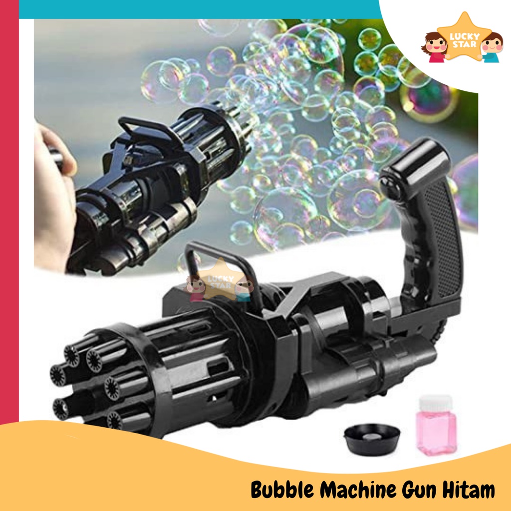Mainan Anak Bubble Machine Gun Gelembung Gatling Gun Pistol Bubble