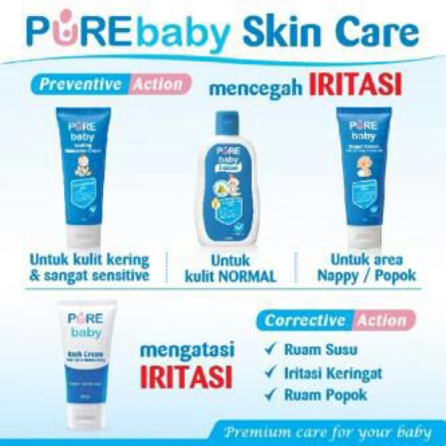 Pure Baby BB DIAPER CREAM / Krim utk daerah popok Bayi 100 / 200 Gr EXP LAMA