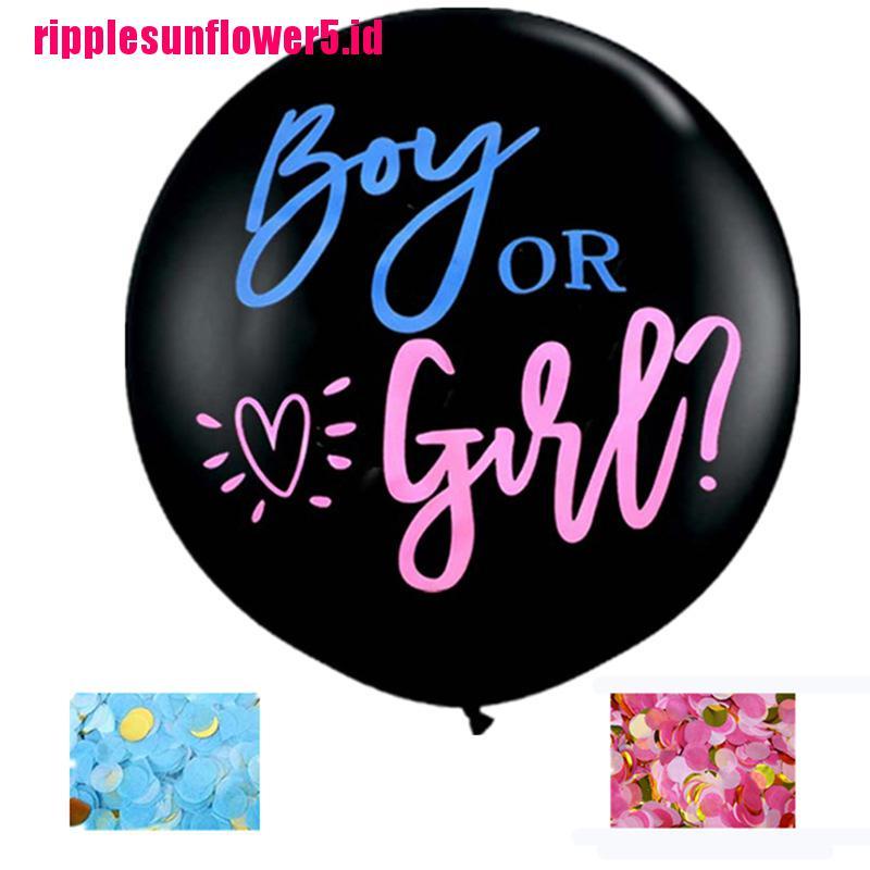 Balon Confetti Bahan Latex Warna Hitam Untuk Baby Shower