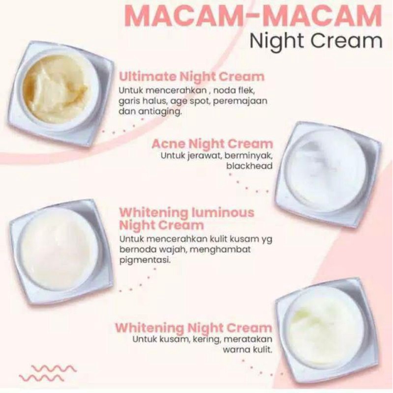 Night Cream MS GLOW / MS Glow Cream Malam / ECER CREAM MALAM MS GLOW