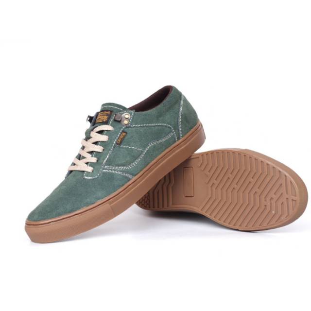 Sepatu Lokal Shoes Local Pride Cevany Gordon Low Cut Olive Gum