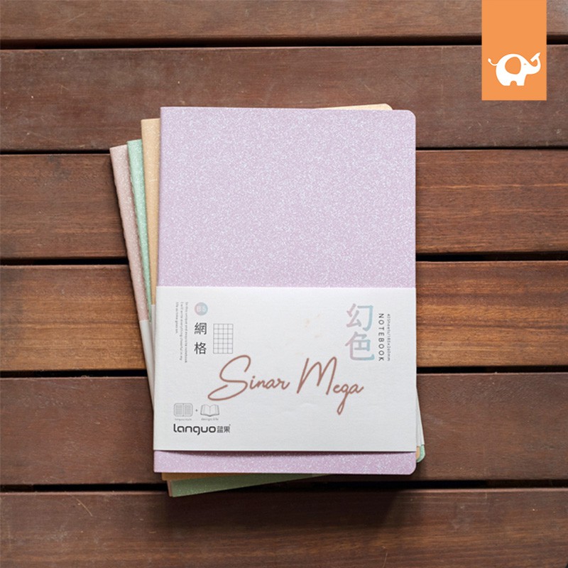 Floating Dream Glitter Grid Notebook B5 / Buku Catatan