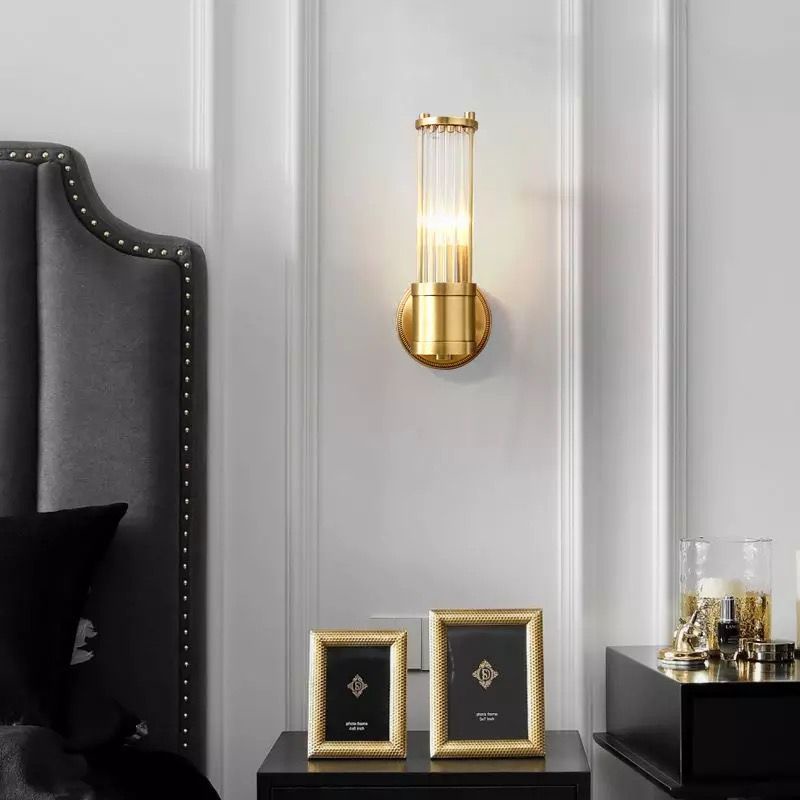 Lampu Dinding Hias Premium Sconce Gold Glass Wall Lamp Minimalis Modern