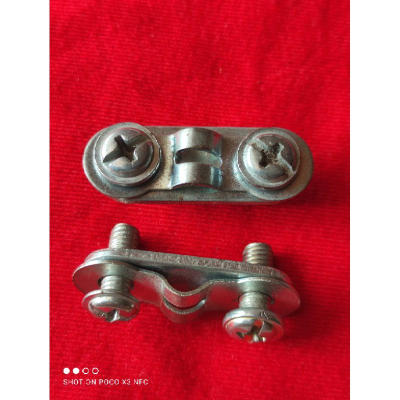 klem clamp kawat besi spakbor sepeda mini seli