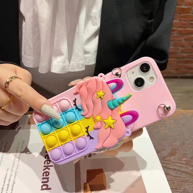 Oppo A71 A83 F3 F5 F7 F9 F11 Pro F1s A59 A55 4G A58 A78 A98 A57 2022 A77 A77s Case Unicorn Dompet Po