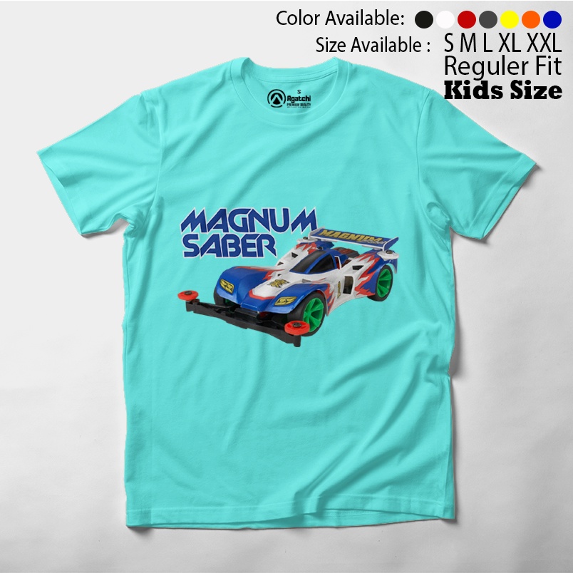 Baju Anak / Kaos Atasan Anak / Kids T Shirt Anak Tamiya Magnum Saber Anime Lets &amp; Go