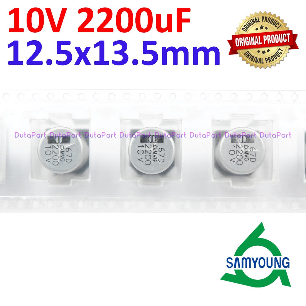 10V 2200uF 12.5x13.5 mm SMD Elco Capacitor Kapasitor Capasitor