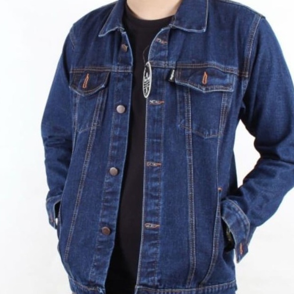 Erigo Coach Jacket Your Mind Black Semi Parka / Jaket jeans pria - Jaket Jeans premium Pria bahan