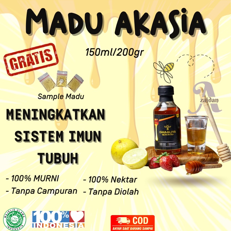 

Madu asli lebah murni 100% original Madu tanpa campuran Ghaaliya Nektar Akasia Carpa Pure Honey