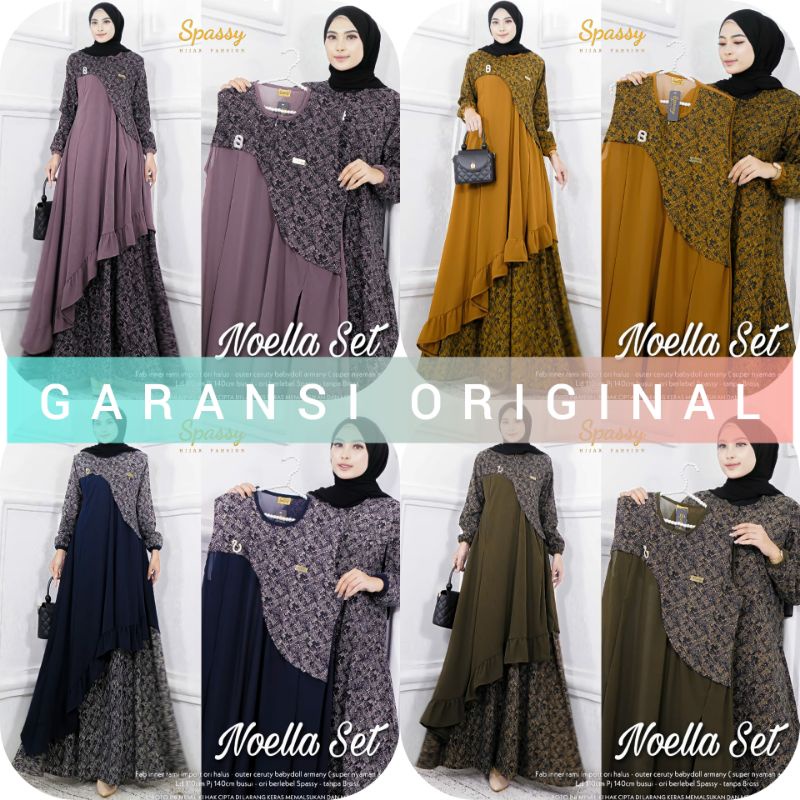 NOELLA SET BY SPASSY || GAMIS DRESS BAJU PAKAIAN SYARI TERBARU ORI SPASSY