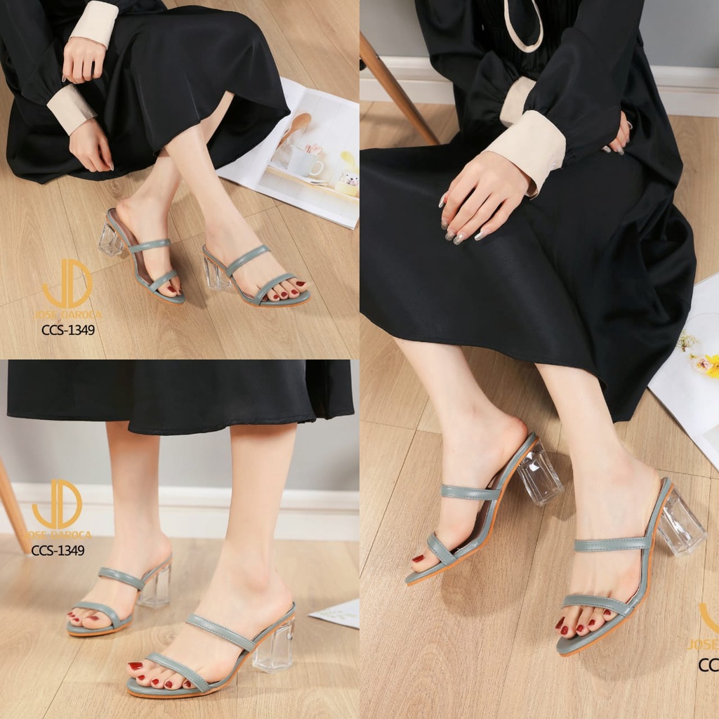 JOSE DAROCA Sepatu Heels Double Starps # CCS-1349 # ORIGINAL