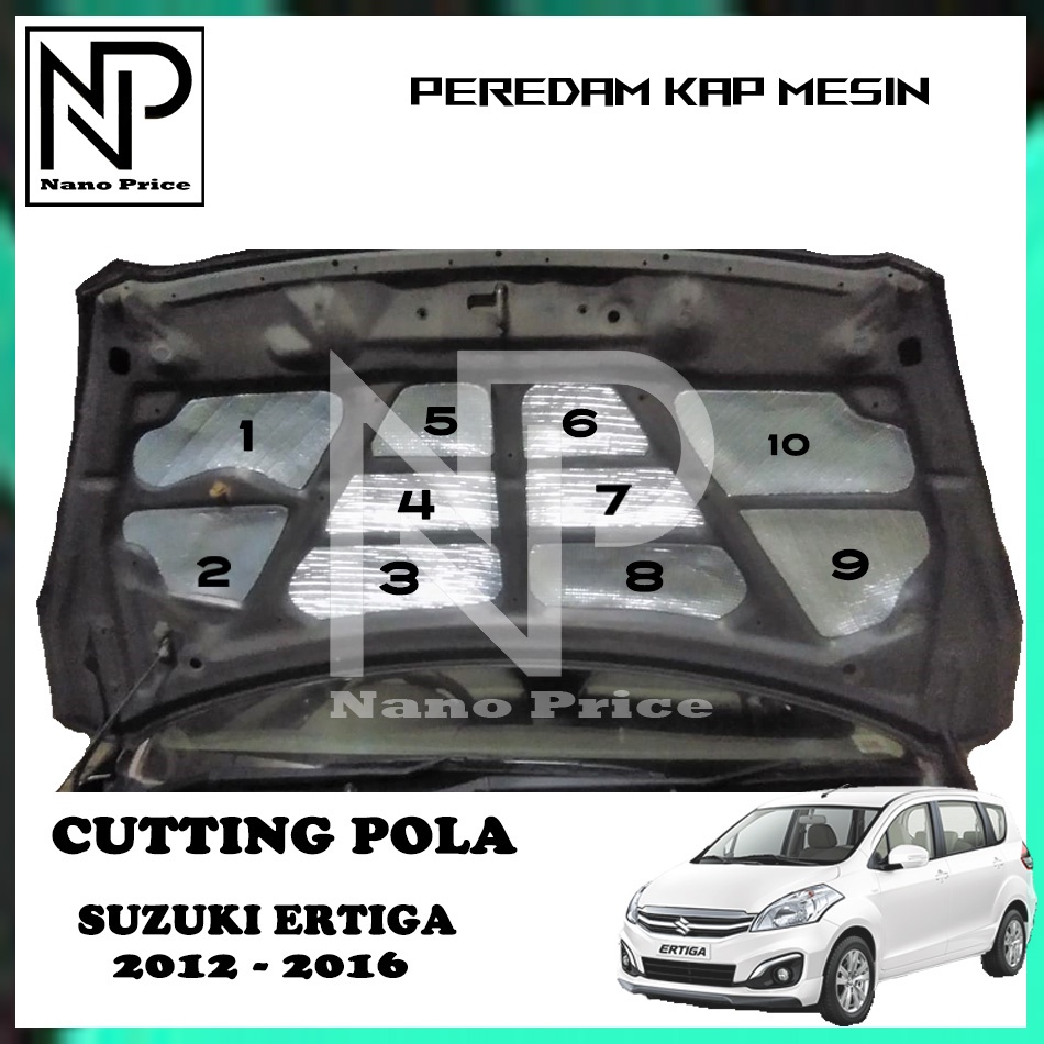 Peredam panas kap mesin mobil ERTIGA 2012-2016
