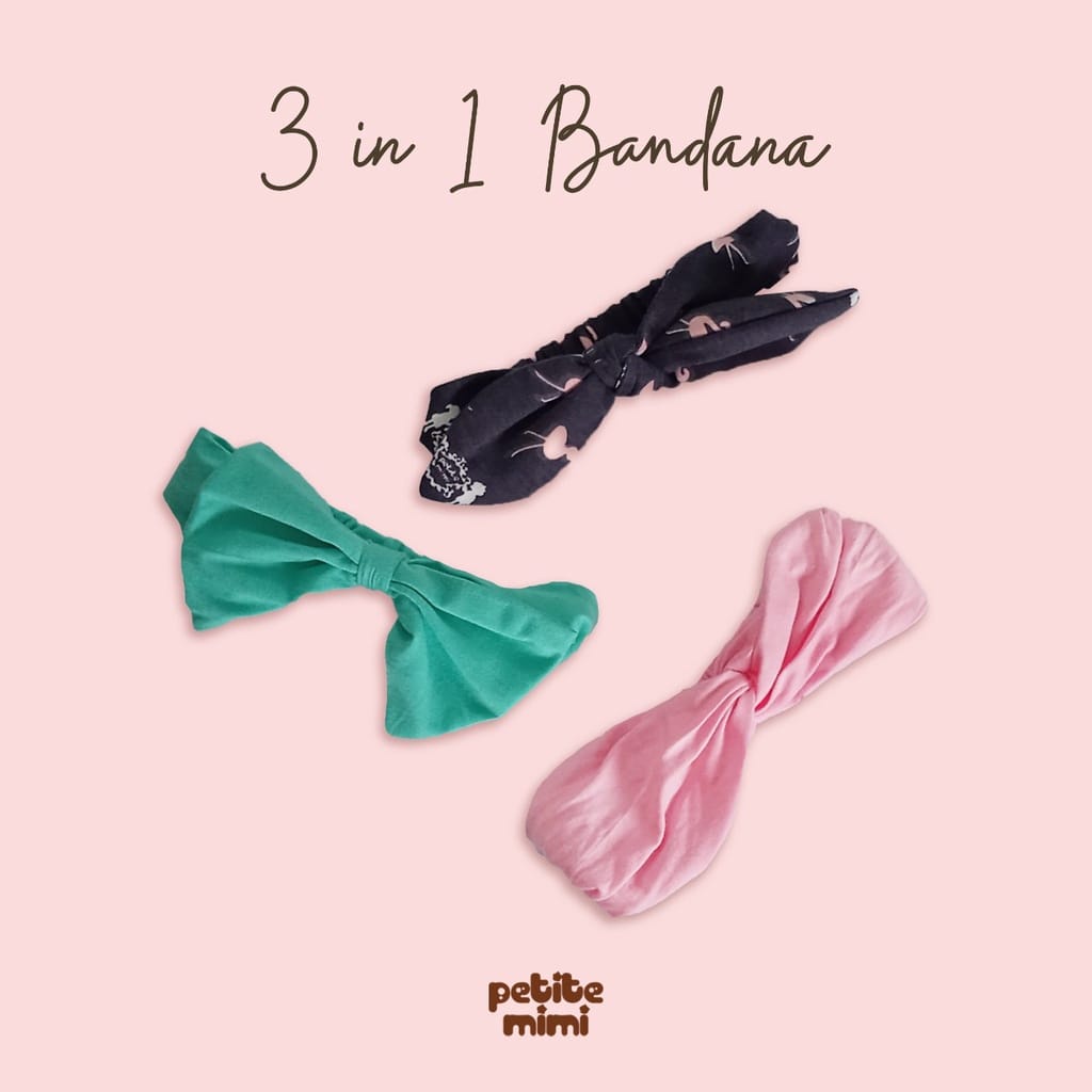 Petite Mimi Bandana Isi 3 - PM-BND/3 Motif Random