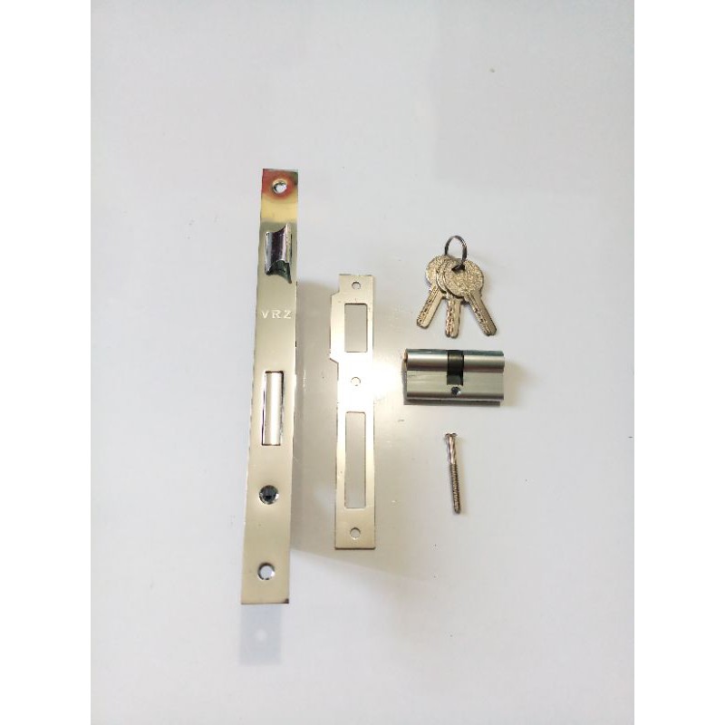 HANDLE BESAR SET MINIMALIS KOTAK SAMPING PUTIH / GAGANG KUNCI PINTU RUMAH