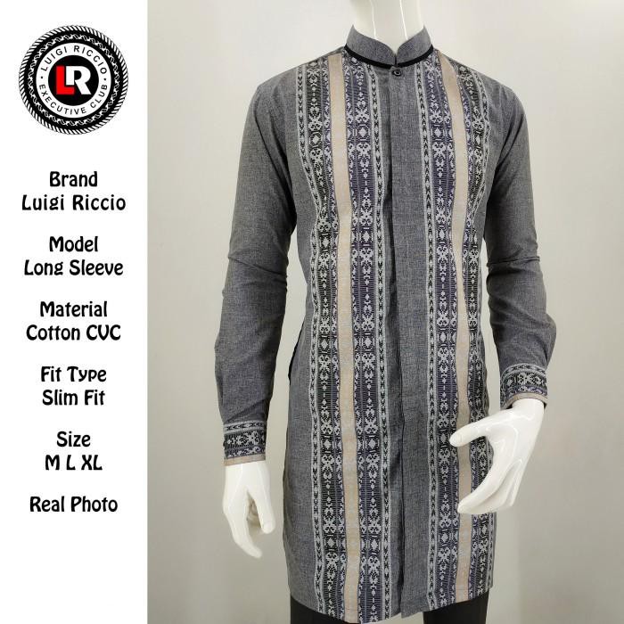 fashion muslim mantap bangat Koko Pakistan Luigi Riccio Terbaru - Abu-abu, M