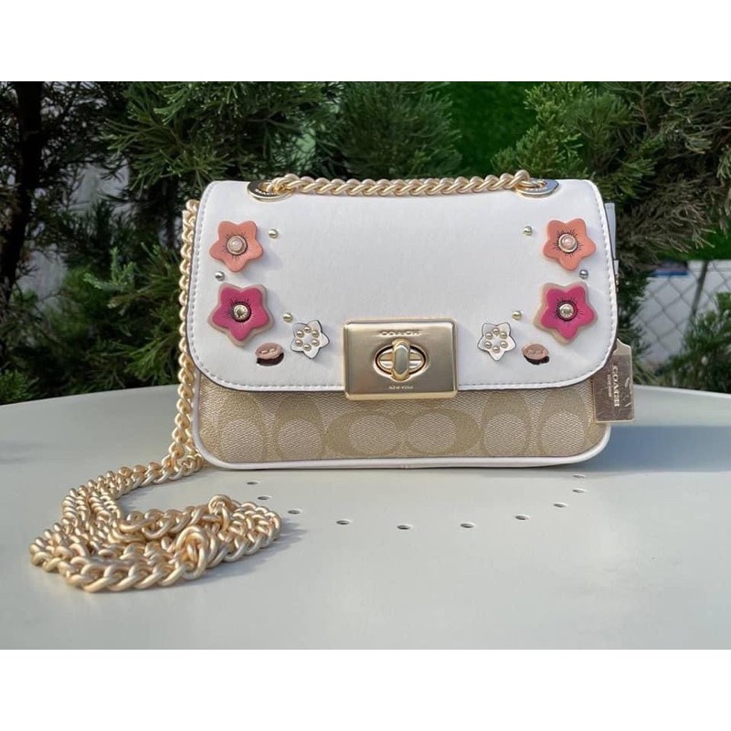 Coach Bag Mini Cassidy Signature Floral Applique Light Khaki Multi Tas Women Ladies Wanita ORIGINAL