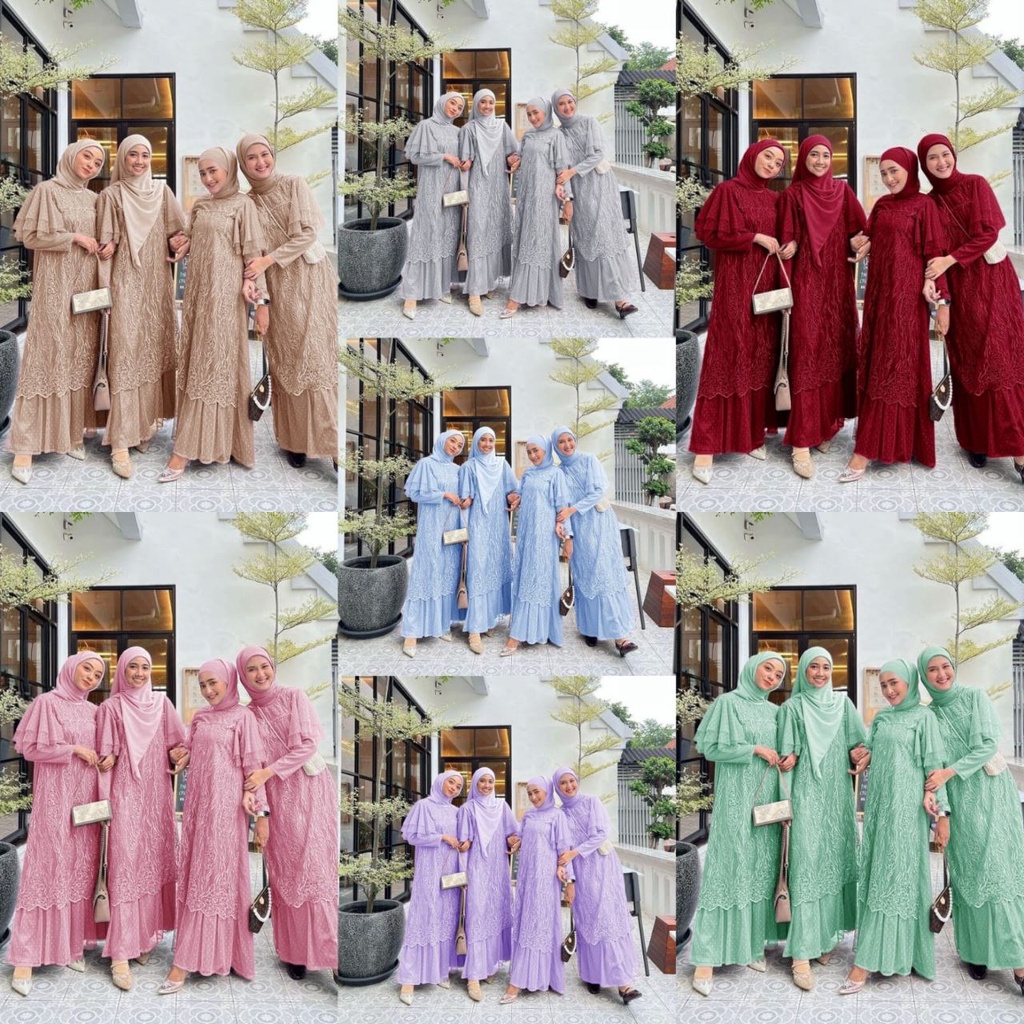 MX KEISYA FASHION BRUKAT WANITA TERLARIS / GAMIS MEWAH TERBARU / PAKAIAN MUSLIM PESTA