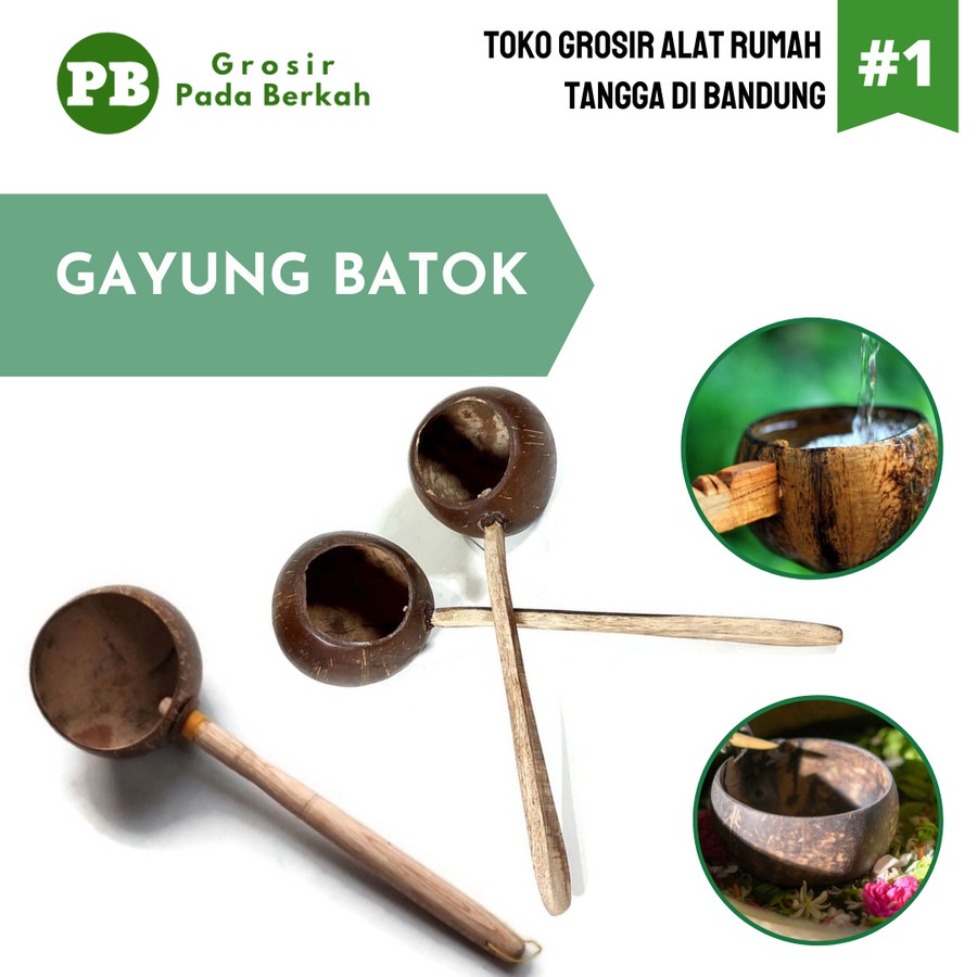 GPB - Gayung Batok Gagang Kayu Gayung Batok Kelapa Siraman