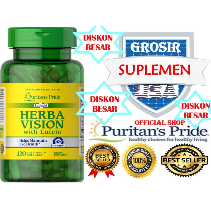 OBAT MATA RABUN Bilberry Lutein Vitamin C D3 Biotin Minoxidil Kalsium vit