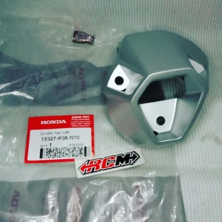 CAP TAIL COVER TUTUP UJUNG KNALPOT KENALPOT PROTECTOR SUPRA 150 GTR ORI ORIGINAL HONDA AHM HGP ASLI 18327-K56-N10