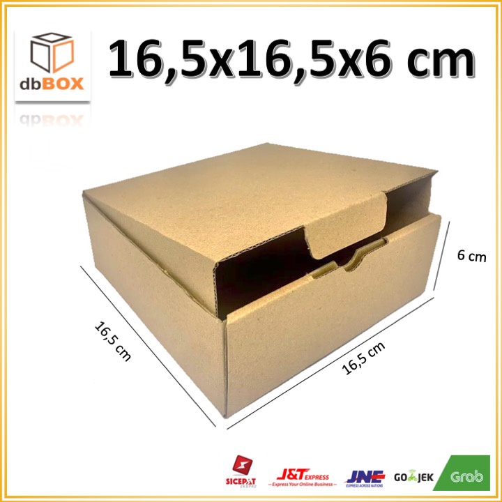 

Kardus 16,5x16,5x6 cm --box Die Cut dan easy usage--
