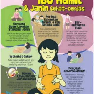 Poster Kesehatan Ibu Hamil  Janin Sehat Cerdas Glossy 