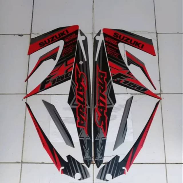 Striping satria fu 2014 SE hitam merah