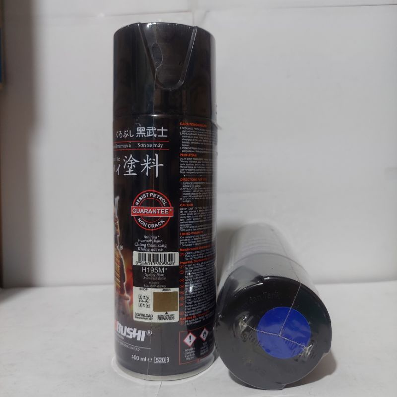 Pilok Pilox Cat Semprot Samurai Sporty Blue H195M * Biru Sporty 400ml Cat Semprot Samurai Paint Aerosol