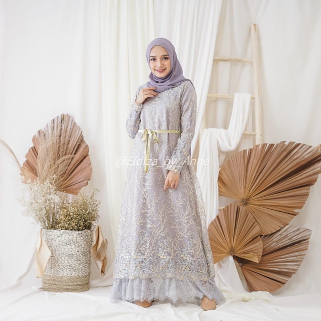 Elsa dress motif akar akar