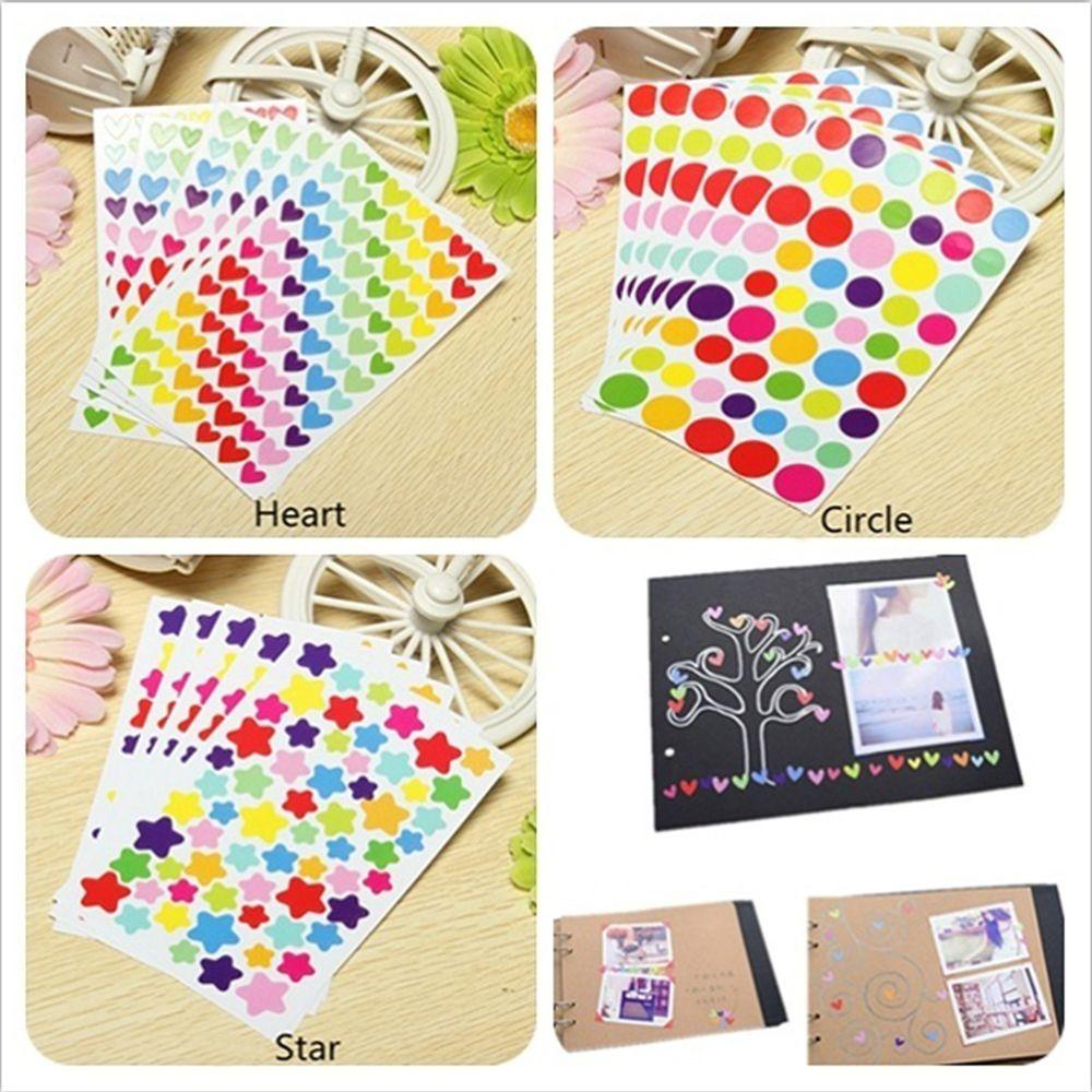 Nanas 6lembar Stiker Hadiah DIY Craft Heart Award Photo Album Decor