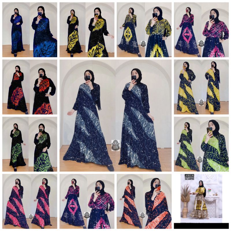 Gamis Twill Model Ploy Twill Sasirangan Twill Malaman Ori