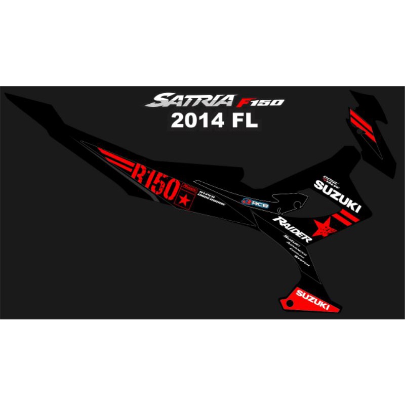 Aksesoris Otomotif Vareasi Striping Sticker Motor Satria F150 2014 Fl