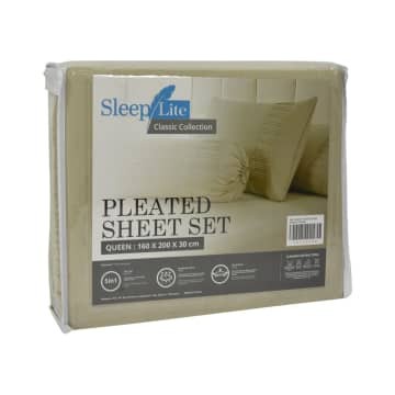 Sleep Lite 160x200+30 Cm Set Sprei Pleated Hem 5 Pcs Bandung Sprei