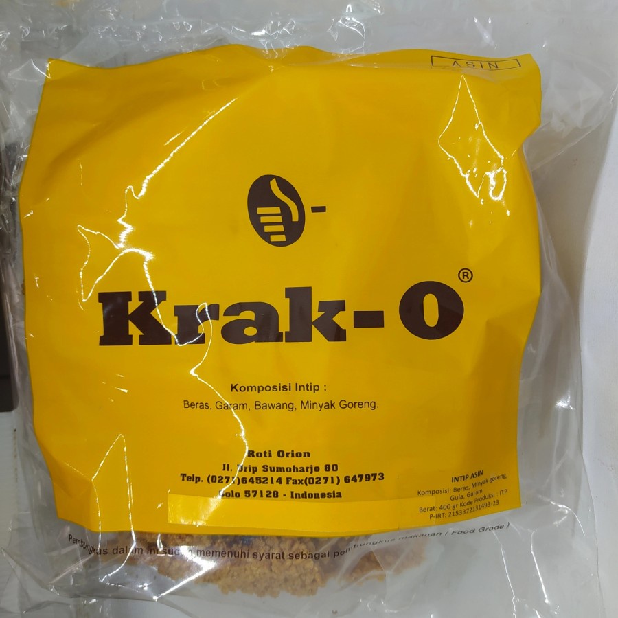 

Intip / Kerak Nasi Orion Rasa Asin dan Manis Oleh - Oleh Khas Solo