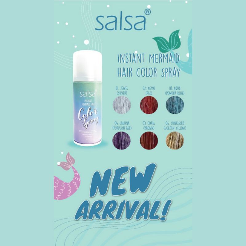 Salsa Hair Color. Hair Color Spray. Hair Color Instant. Instant Hair Color Mermaid Spray