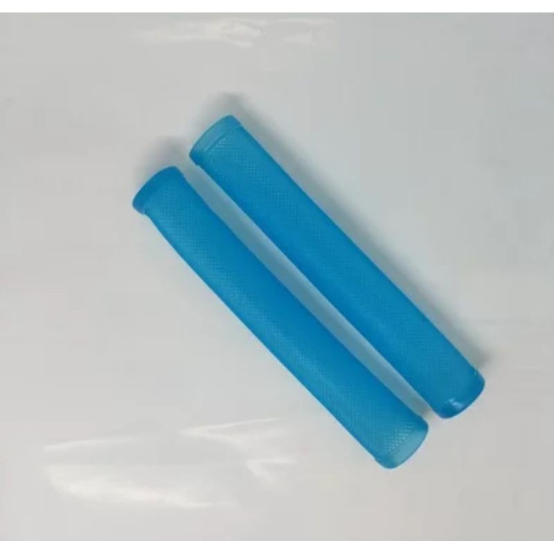 hand grip sepeda fixie biru transparan - hand grip sepeda panjang - hand grip sepeda