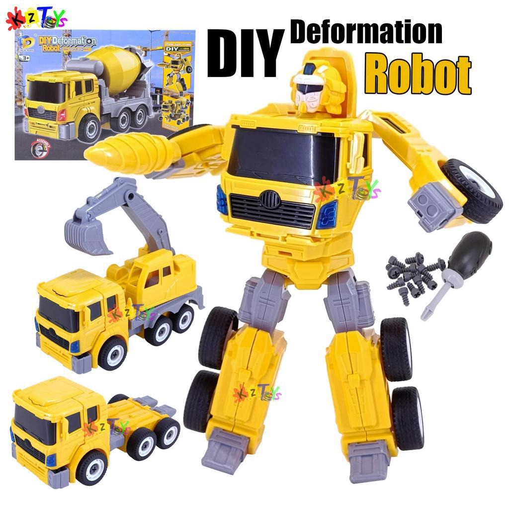 DIY DEFORMATION ROBOT MOBIL TRUCK PEMADAM MECHA FIRE TRUCK DIY CONSTRUCTION BONGKAR PASANG