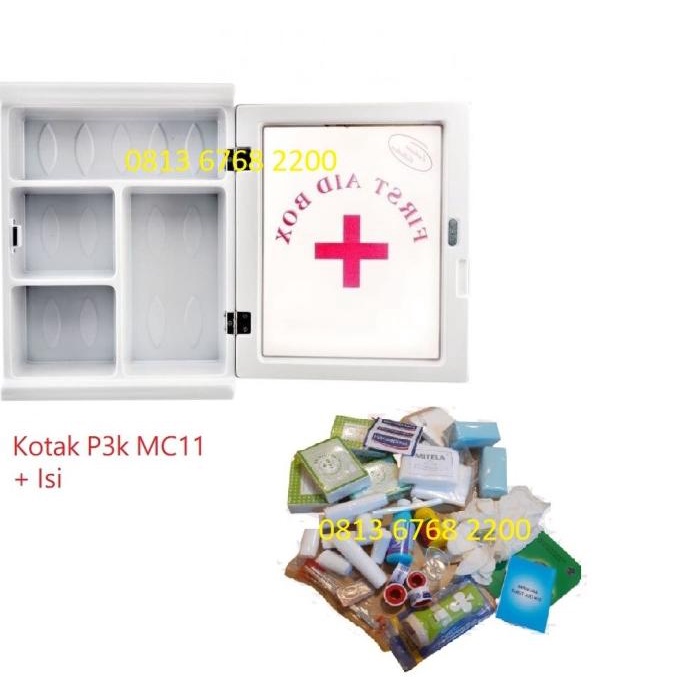Kotak Obat P3k Dinding + Isi Type B Untuk 50 Orang / box p3k