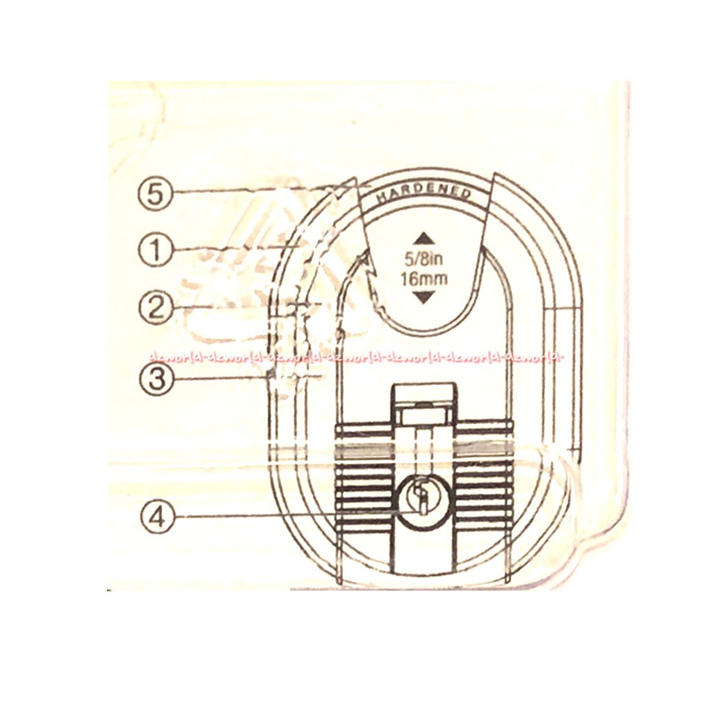 Master Lock Padlock 185D Gembok Kunci 16mm Bulat Tahan Api