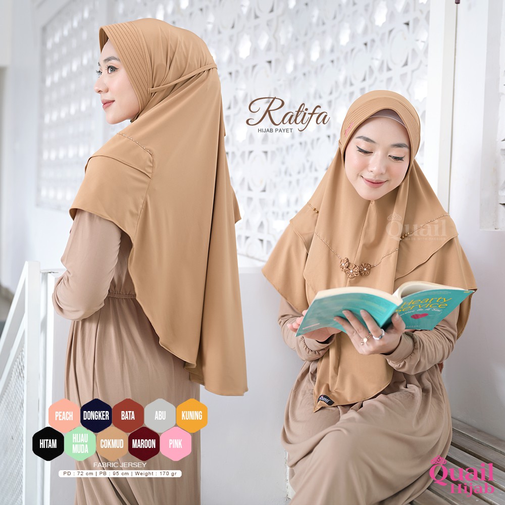 Bergo Ratifa Ori Quail  Hijab