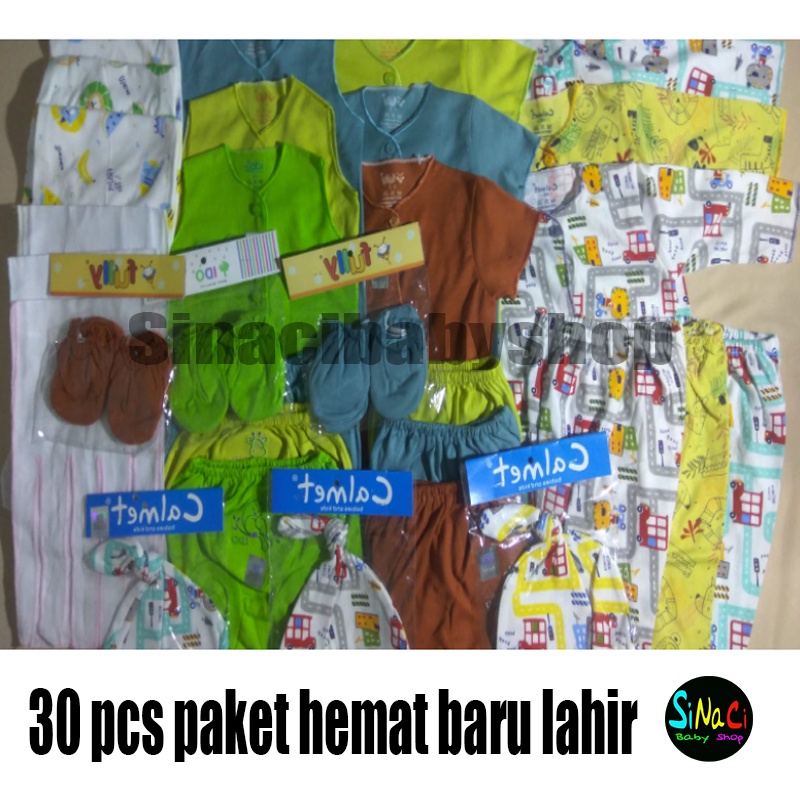 30pcs/Paket hemat bayi baru lahir paket perlengkapan bayi baru lahir kado bayi baru lahir hadiah bay