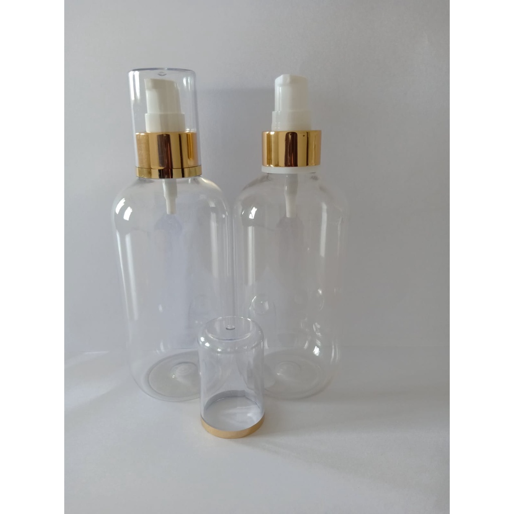 { PAKET ISI 10PCS } BOTOL SBR 250ML PUMPTREATMENT GOLD FULLCAP BODY NATURAL