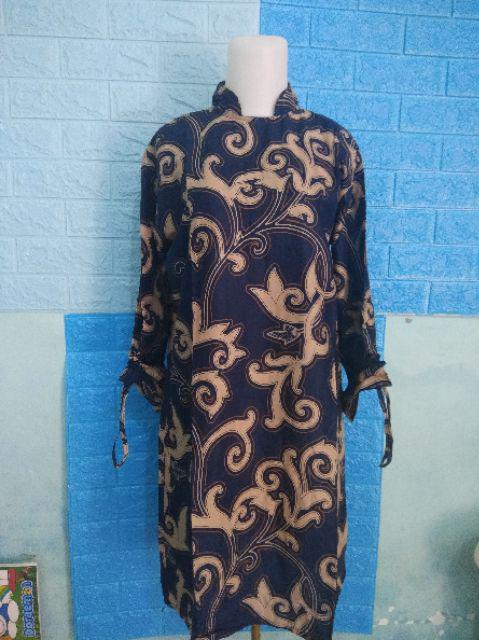M-l-xl-xxl Batik Wanita Asj Sa Hrb026 Kenongo Kemeja Tosca Pendek