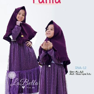  baju  dress gamis  tutu anak  raina sd  ori labella usia 6 7 