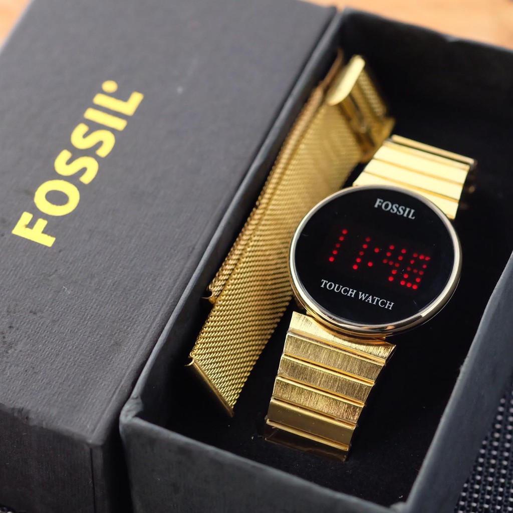 Jam Tangan Pria Wanita Digital Fashion Merk Branded Super Tali Rantai Fullset