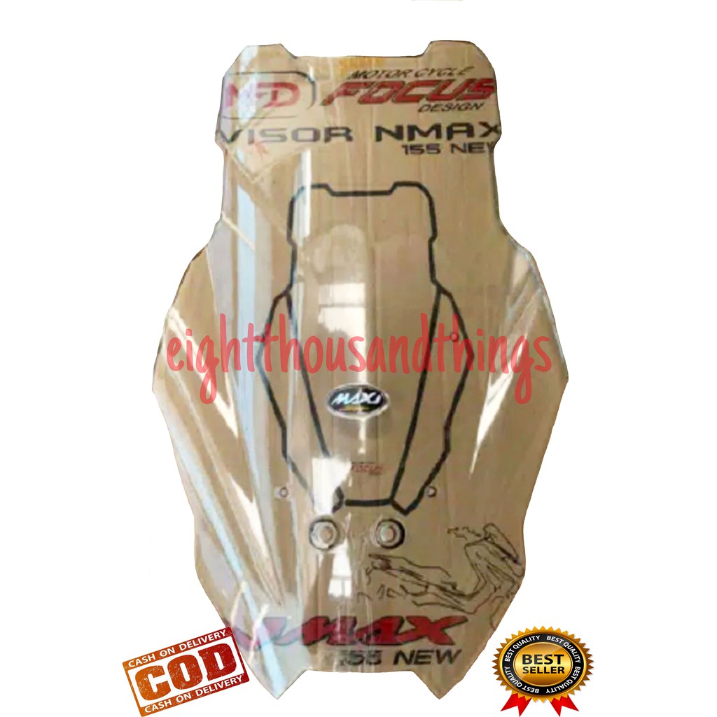 Visor / Windshield All New Motor Yamaha NMAX 2020 Tinggi Berkualitas Black Riben Bening Skyblue