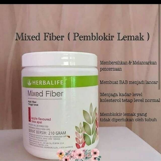 Herbalife Mixed Fiber Pemblokir Lemak Serat Sehat Serat Alami Serat Diet Indonesia