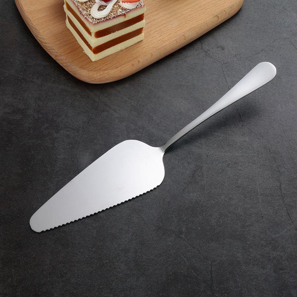 【 ELEGANT 】 Spatula Kue Bergigi Anti Korosi Peralatan Makan Pemotongan Alat Sekat Kue Dessert Mousse Circle Cream Scraper