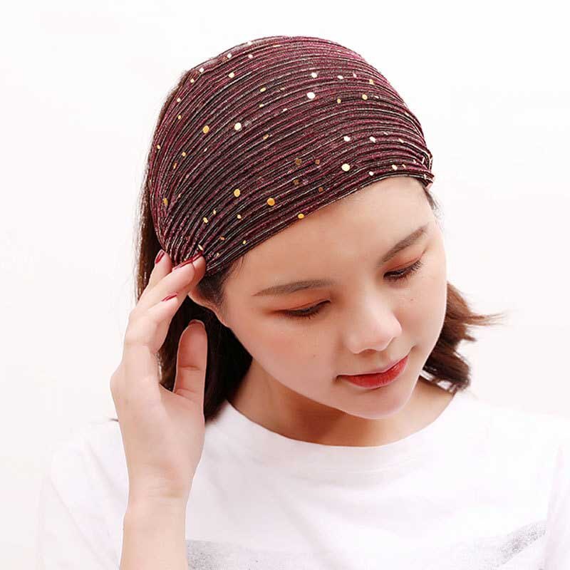 Premium Bandana Sorban Pinggiran Lebar Elastis Ala Korea Untuk Wanita Bando Motif Bunga Kekinian Import