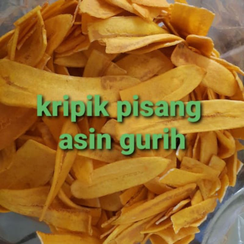 

keripik pisang asin 200 gram / kripik pisang asin gurih tipis